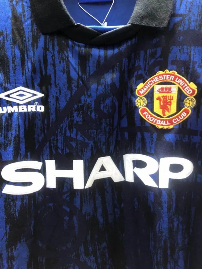 Retro Jersey  Mancheste United 1993 Away long Sleeves Soccer Jersey