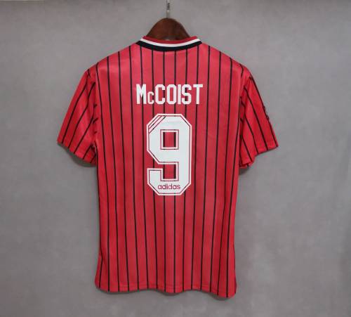 Retro Jersey 1994-1995 Rangers McCOIST 9 Away Red Soccer Jersey