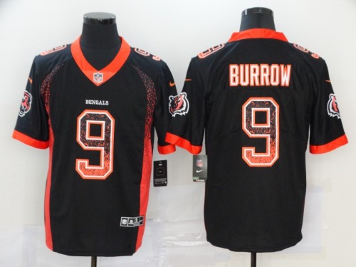 Cincinnati Bengals 9 Joe Burrow Black Drift Fashion Limited Jersey