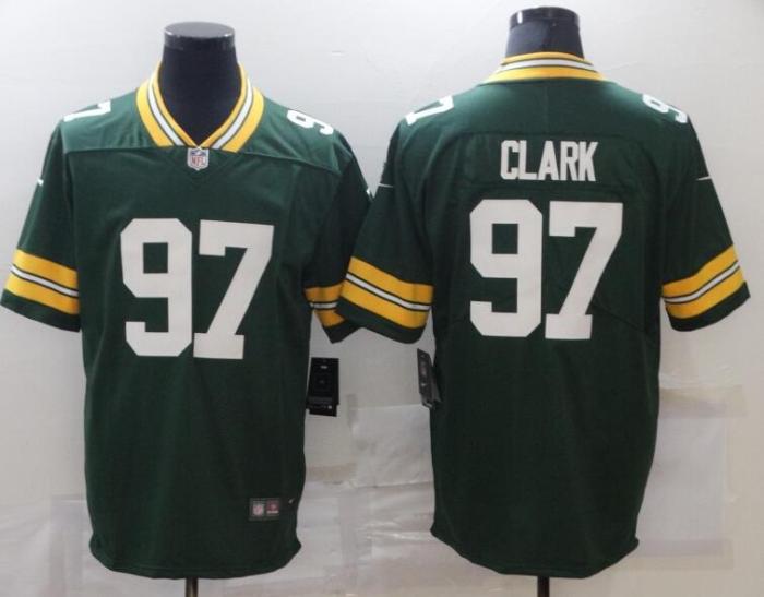 Kansas City Chiefs 97 CLARK Green NFL Jersey