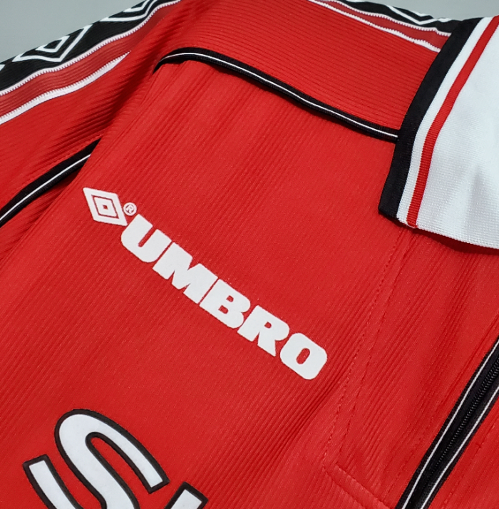 Retro Jersey 1998-1999 Manchester United Home Soccer Jersey Man Uted Vintage Football Shirt