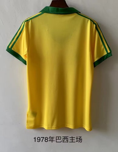 Retro Jersey 1978 Brazil Home Soccer Jersey Vintage Brasil Camisetas de Futbol