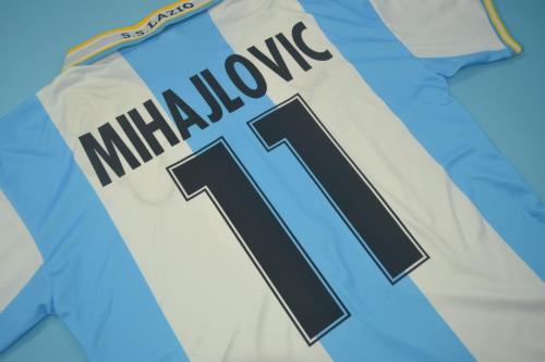 Retro Jersey 1999-2000 Lazio MIHAJLOVIC 11 Home Soccer Jersey Vintage Football Shirt