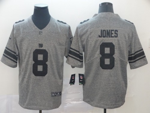 New York Giants 8 Daniel Jones Gray Gridiron Gray Vapor Untouchable Limited Jersey