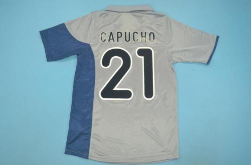 Retro Jersey 2001 Porto 21 CAPUCHO Away Grey Soccer Jersey Vintage Football Shirt
