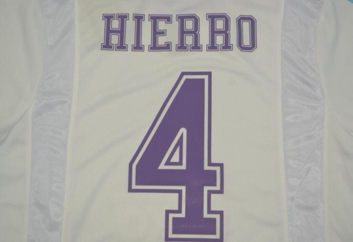 Retro Jersey 1997-1998 Real Madrid 4 HIERRO Home Soccer Jersey