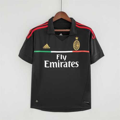 Retro Jersey 2011-2012 AC Milan 3rd Away Black Soccer Jersey