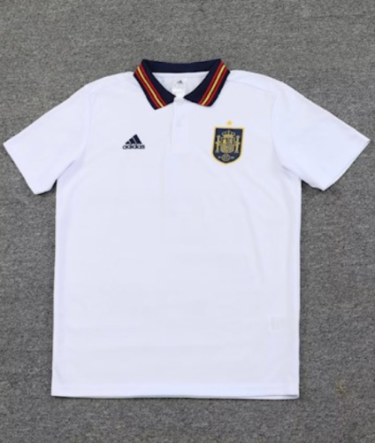 2023 Spain White Soccer Polo