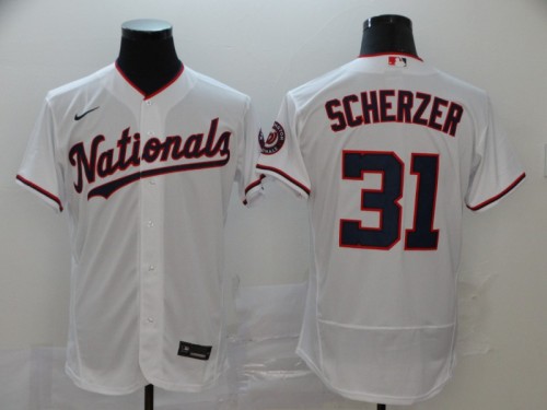Washington Nationals 31 SCHERZER White Base Jersey