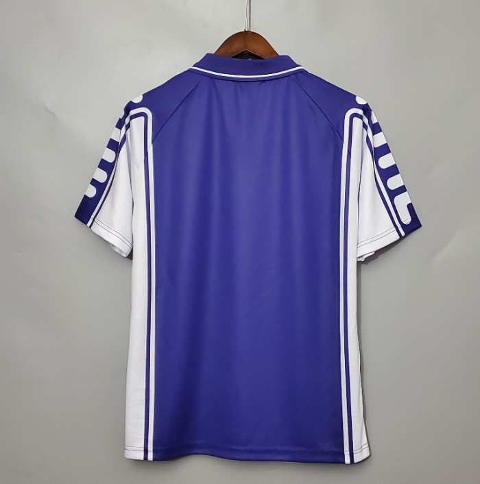 Retro Jersey 1999-2000 Fiorentina Home Soccer Jersey Vintage Football Shirt