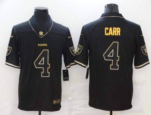 Oakland Raiders 4 CARR Retro Black/Gold NFL Jersey
