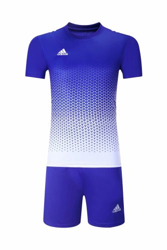 #815 Blue/White Soccer Training Uniform Jersey and Shorts