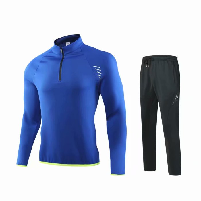 YQX P42-4-Plate Long Sleeve Training Suit-Blue