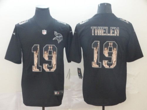 Minnesota Vikings 19 THIELEN Black Statue of Liberty Limited Jersey
