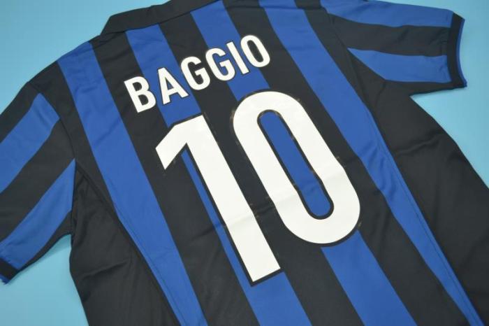 Retro Jersey 1998-1999 Inter Milan #10 BAGGIO Home Soccer Jersey