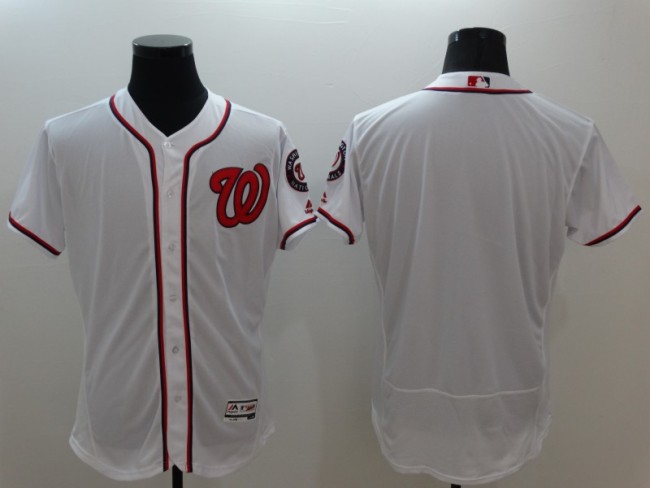 Washington Nationals Blank White Flexbase Jersey