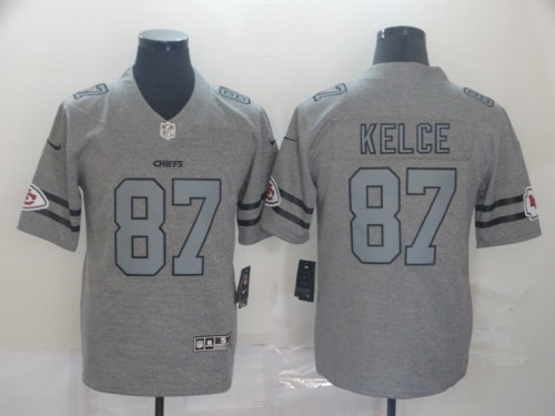 Kansas City Chiefs 87 KELCE 2019 Gray Gridiron Gray Vapor Untouchable Limited Jersey