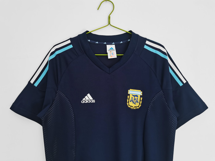 Retro Jersey 2002 Argentina Away Soccer Jersey Vintage Football Shirt