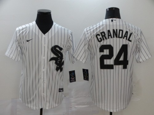Chicago White Sox 24 GRANDAL White 2020 Cool Base Jersey