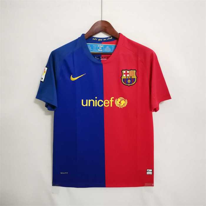 with LFP Patch Retro Jersey 2008-2009 Barcelona MESSI 10 Home Soccer Jersey
