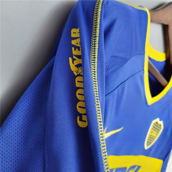Retro Jersey Long Sleeve 2003-2004 Boca Juniors Home Soccer Jersey