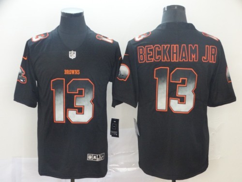 Cleveland Browns #13 BECKHAM JR Black/Red NFL Jersey