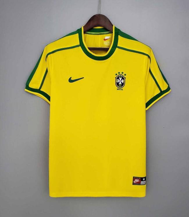Retro Jersey 1998 Brazil Home Soccer Jersey Vintage Brasil Football Shirt