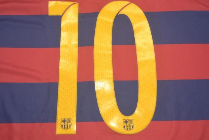 with UCL+Golden FIFA Patch Retro Jersey 2015-2016 Barcelona 10 MESSI Home Soccer Jersey