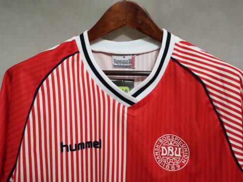Retro Jersey 1986 Denmark Home Soccer Jersey Vintage Football Shirt