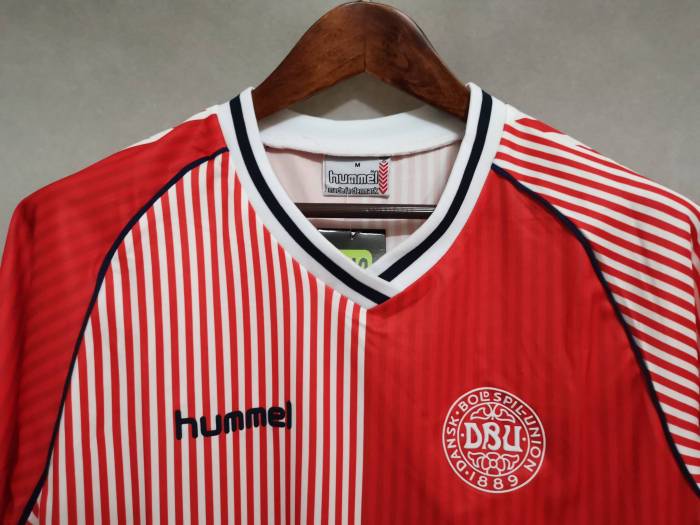 Retro Jersey 1986 Denmark Home Soccer Jersey Vintage Football Shirt