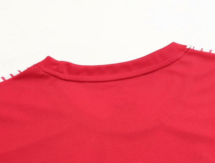 #816 Red/White Soccer Training Uniform Jersey and Shorts