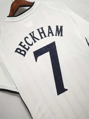 Retro Jersey 2002 England BECKHAM 7 Home Vintage Soccer Jersey
