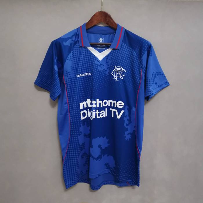 Retro Jersey 2002-2003 Rangers Home Soccer Jersey Vintage Football Shirt