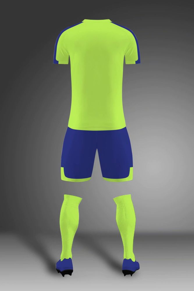Green Adult Uniform Soccer Training Suit Jersey and Shorts