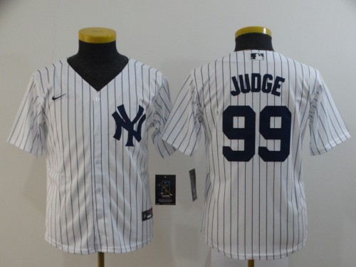 Youth Kids New York Yankees 99 JUDGE White 2020 Cool Base Jersey