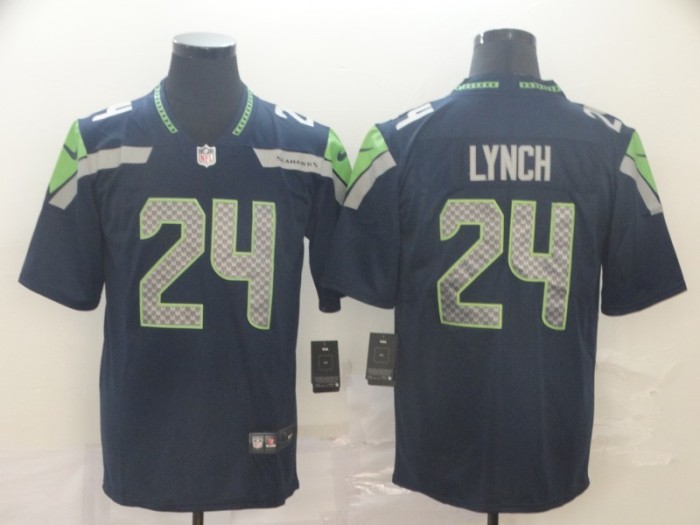Seattle Seahawks 24 Marshawn Lynch Navy Vapor Untouchable Limited Jersey