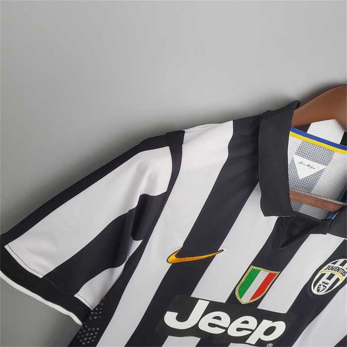 with Scudetto Patch Retro Jersey 2014-2015 Juventus Home Soccer Jersey Vintage Football Shirt