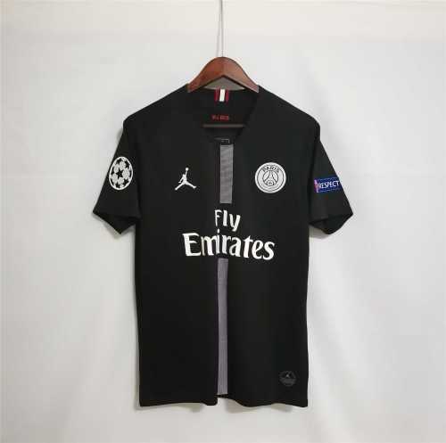 with UCL Patch Retro Jersey 2018-2019 Jordan PSG NEYMAR JR 10 Black Soccer Jersey