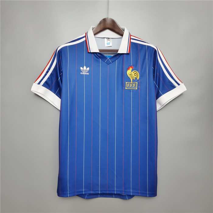 Retro Jersey 1982 France Home Soccer Jersey Vintage Football Shirt