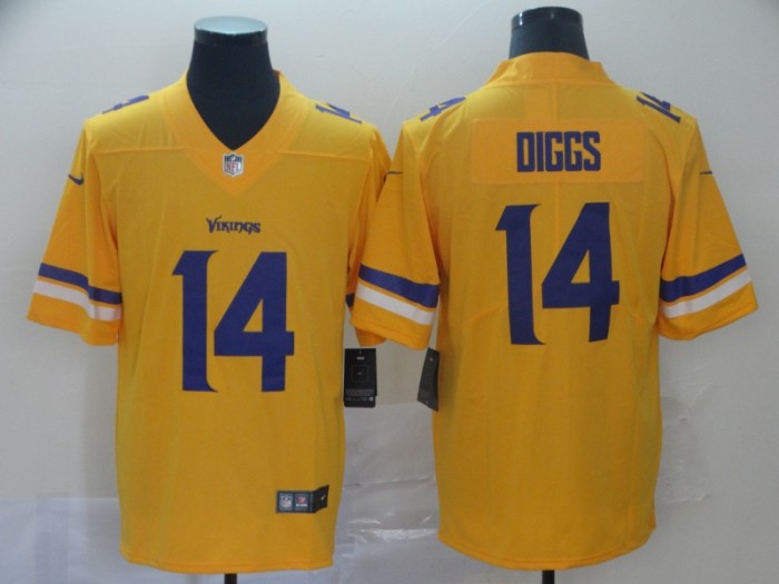 Minnesota Vikings 14 Stefon Diggs Gold Inverted Legend Limited Jersey