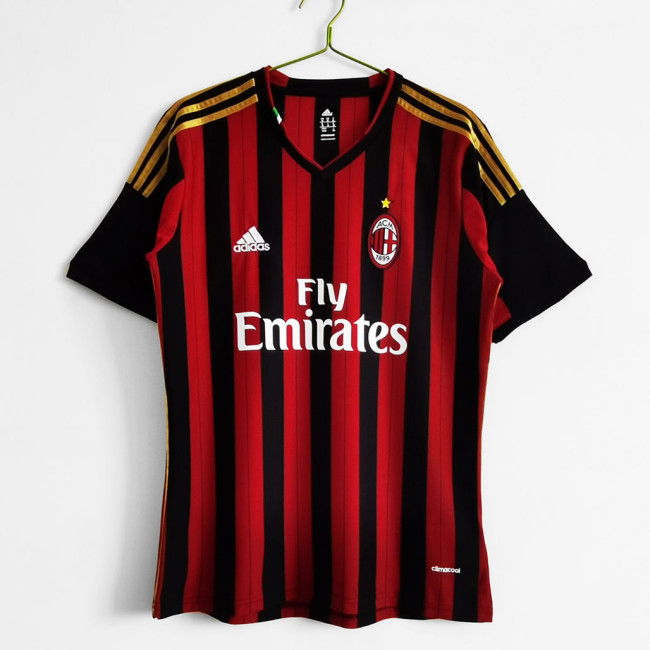 Retro Jersey 2013-2014 AC Milan Home Soccer Jersey Vintage Football Shirt