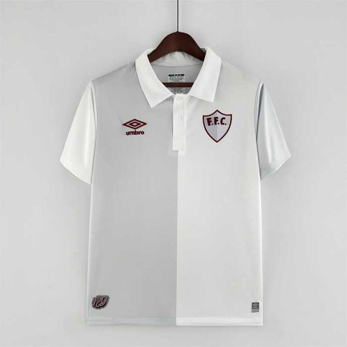 Retro Jersey Fluminense 120th Anniversary Grey/White Soccer Jersey