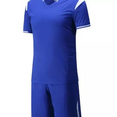 #302 Blue Soccer Training Uniform Blank Jersey and Shorts