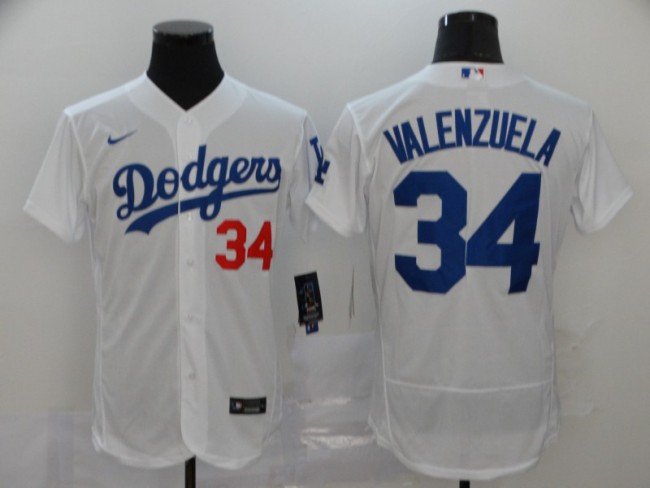 Los Angeles Dodgers 34 VALENZUELA White 2020 Flexbase Jersey
