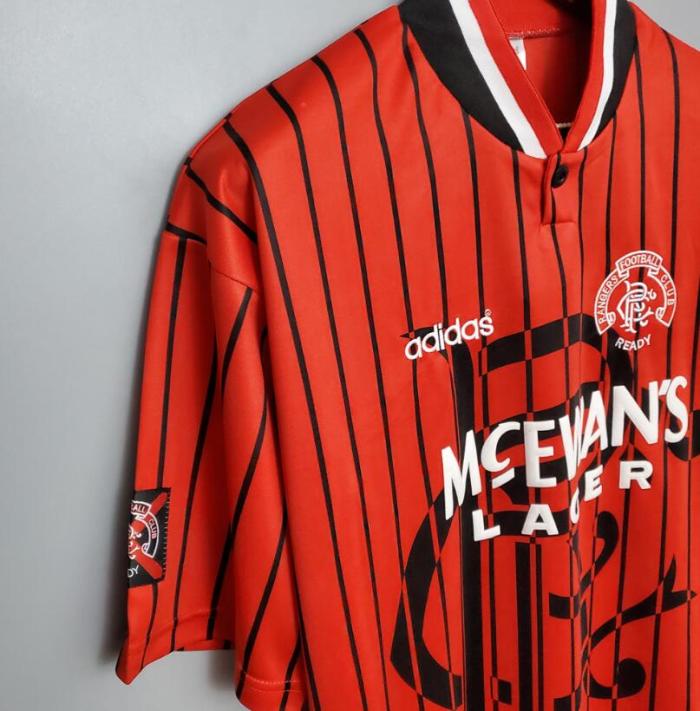 Retro Jersey 1994-1995 Rangers Away Red Soccer Jersey