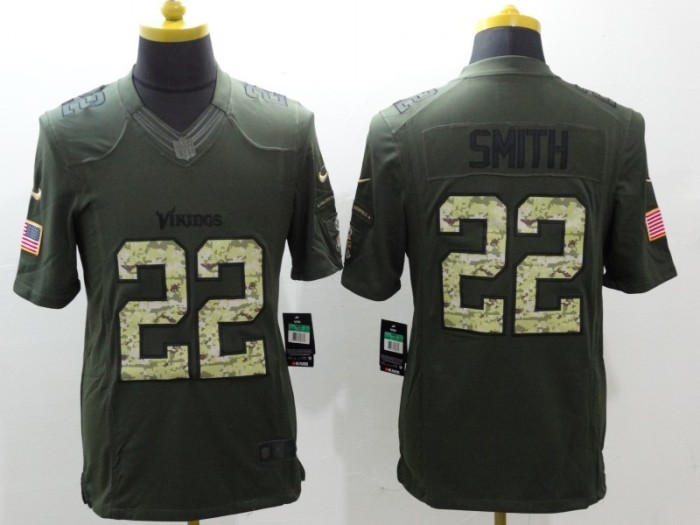 Minnesota Vikings 22 SMITH Green NFL Jersey