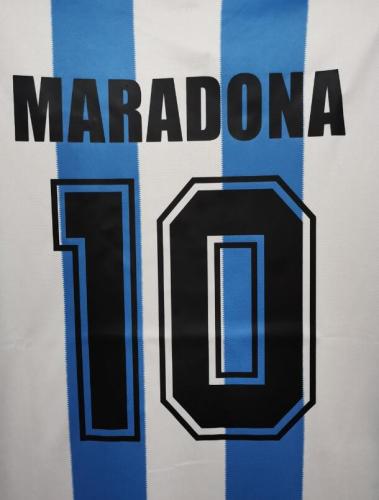 Retro Jersey Fans Version 1986 Argentina Home 10 Maradona Soccer Jersey