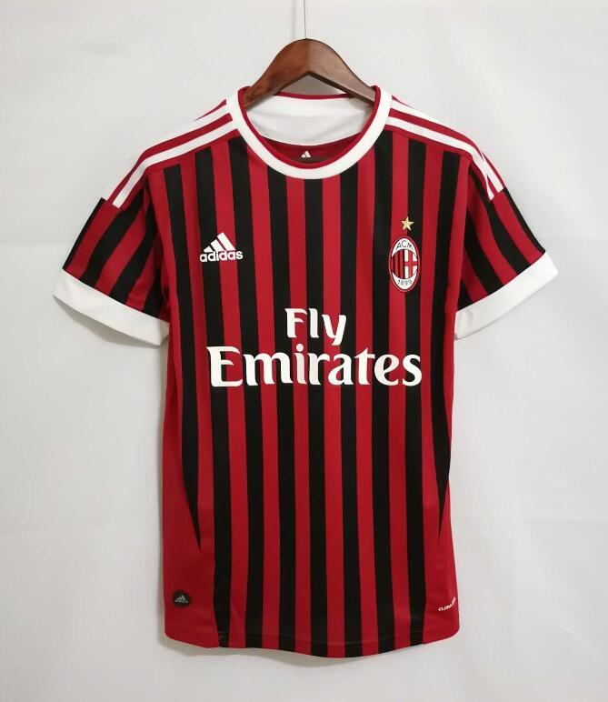 Retro Jersey 2011-12 AC MILAN 10 SEEDORF Home Soccer Jersey Vintage Football Shirt