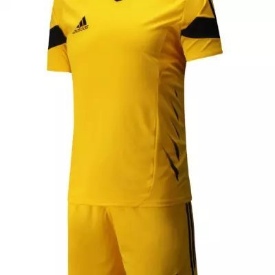 #809 Yellow Soccer Training Uniform Blank Jersey and Shorts