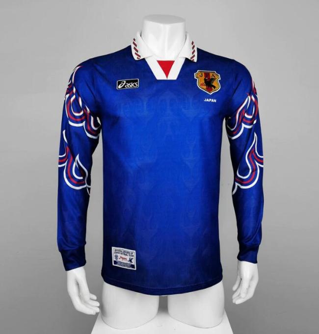 Long Sleeve Retro Jersey 1998-1999 Japan Home Soccer Jersey Vintage Football Shirt